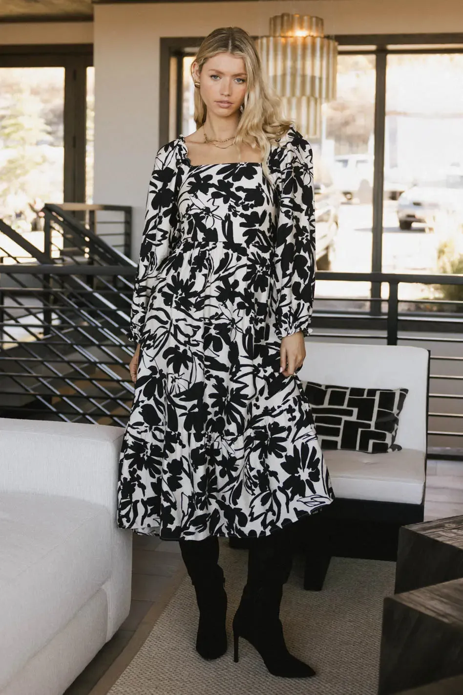 Soren Midi Dress in Black - FINAL SALE sold by bohme product image thumbnail 3