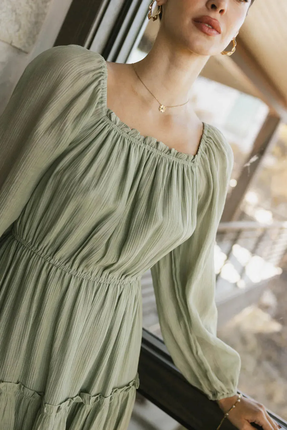 Finnian Midi Dress in Sage - FINAL SALE sold by bohme product image thumbnail 4