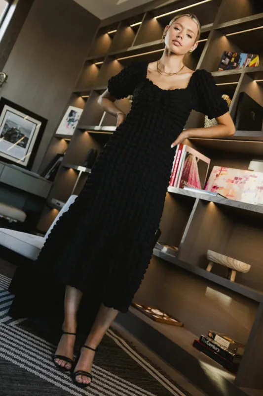 Miley Bubble Texture Dress in Black - FINAL SALE sold by bohme