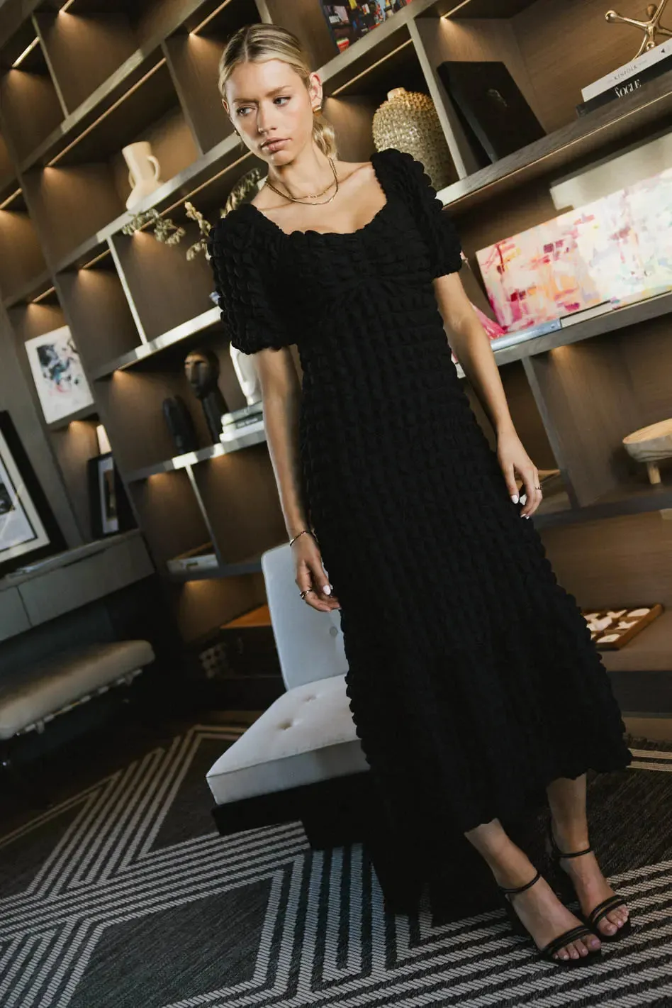 Miley Bubble Texture Dress in Black - FINAL SALE sold by bohme product image thumbnail 5