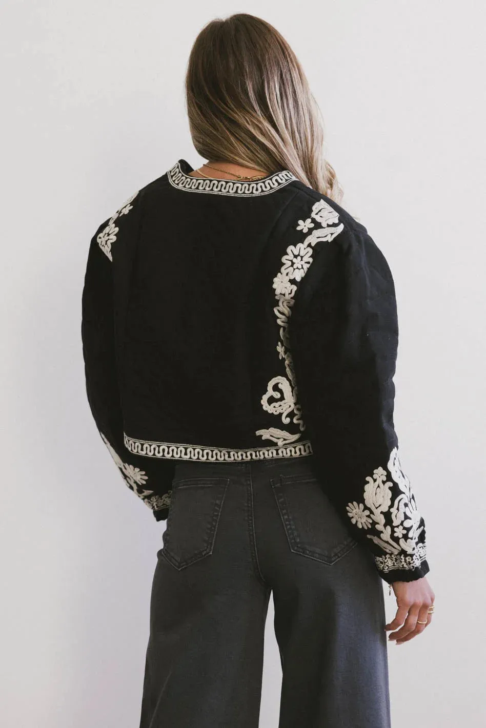 Benja Embroidered Jacket in Black - FINAL SALE sold by bohme product image thumbnail 4