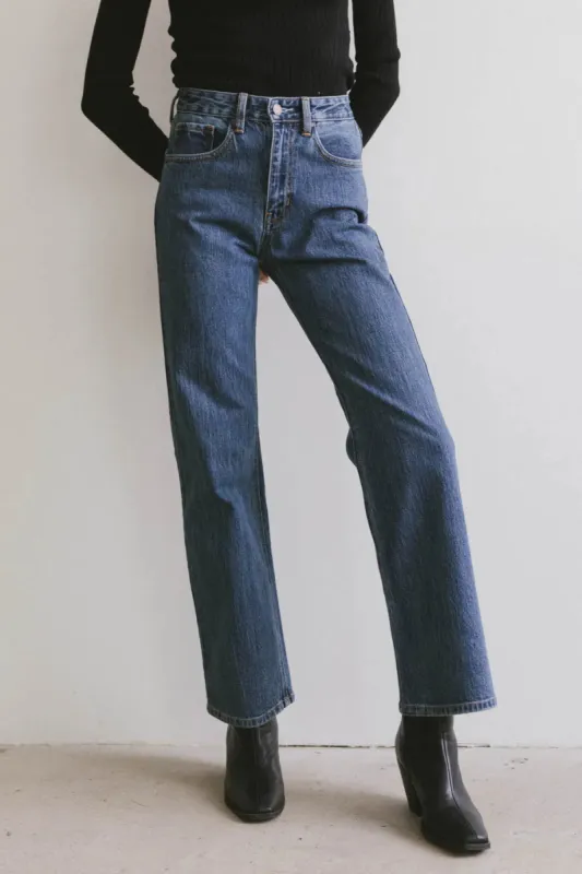 Olwen Retro Straight Leg Jeans in Dark Wash - FINAL SALE sold by bohme