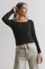 Polly Scoop Neck Top in Black - FINAL SALE sold by bohme