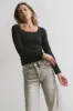 Polly Scoop Neck Top in Black - FINAL SALE sold by bohme
