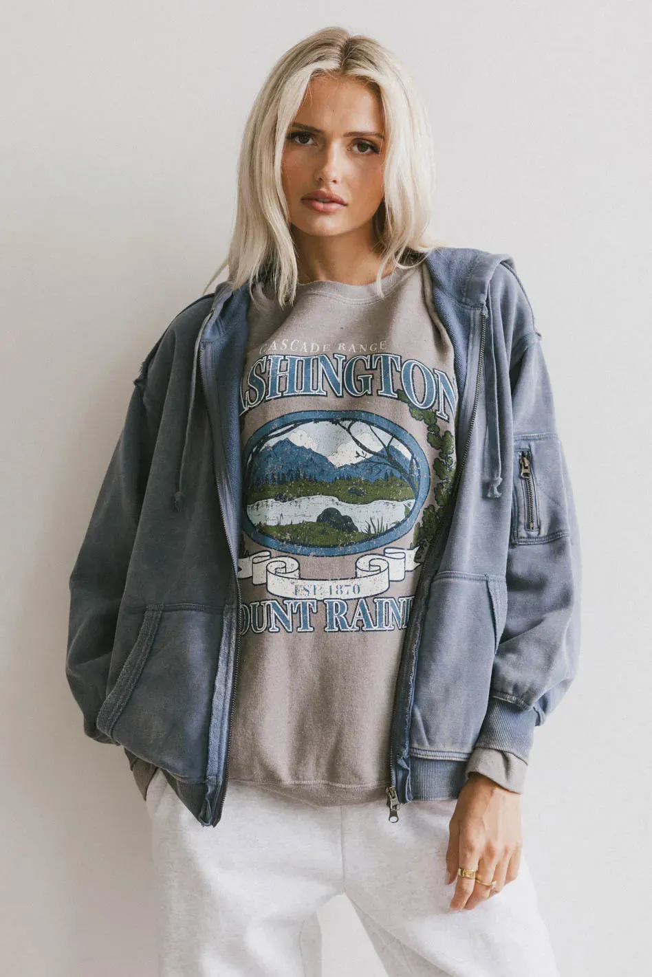 Viva Zip Up in Blue - FINAL SALE sold by bohme product image thumbnail 5