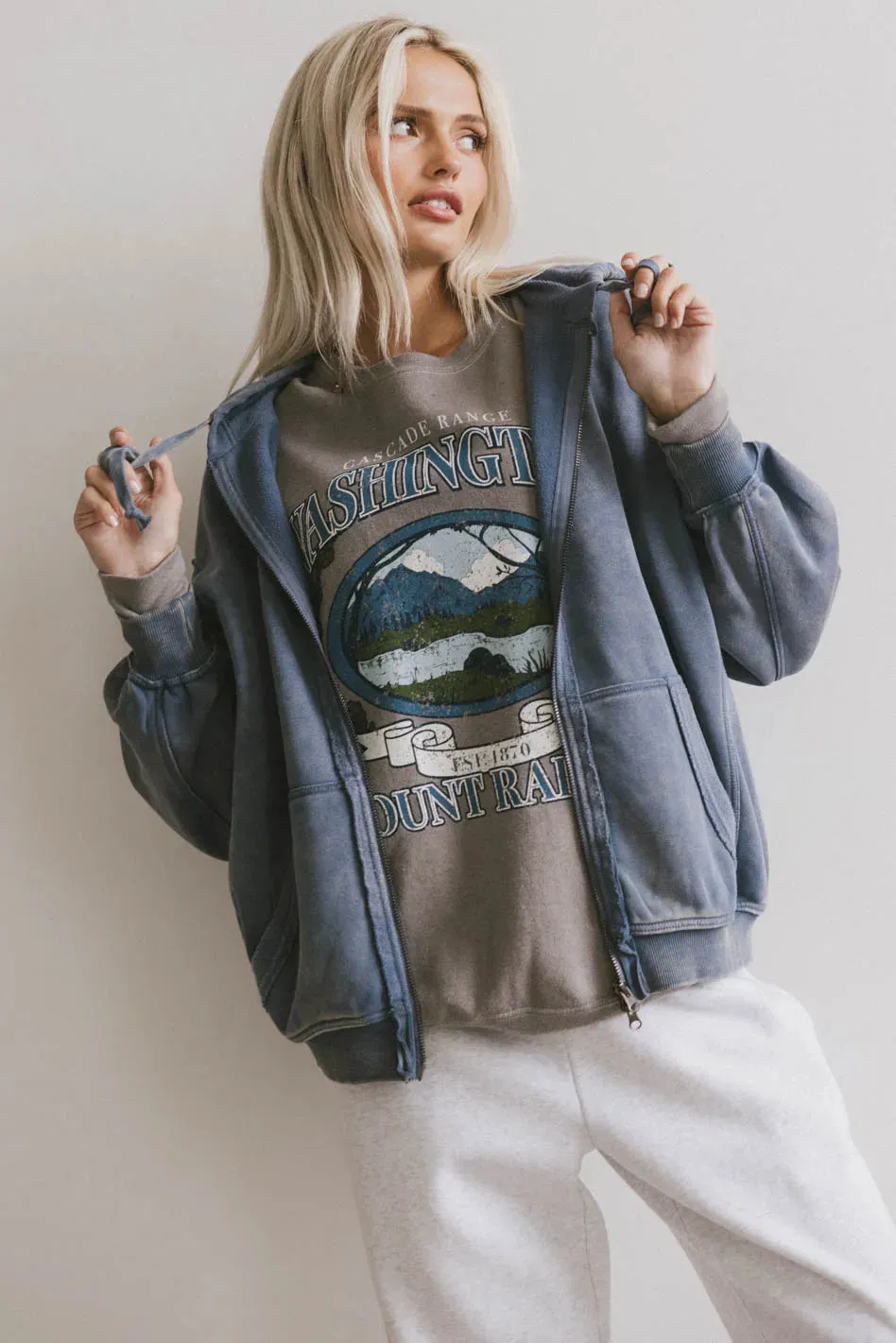 Viva Zip Up in Blue - FINAL SALE sold by bohme product image thumbnail 2