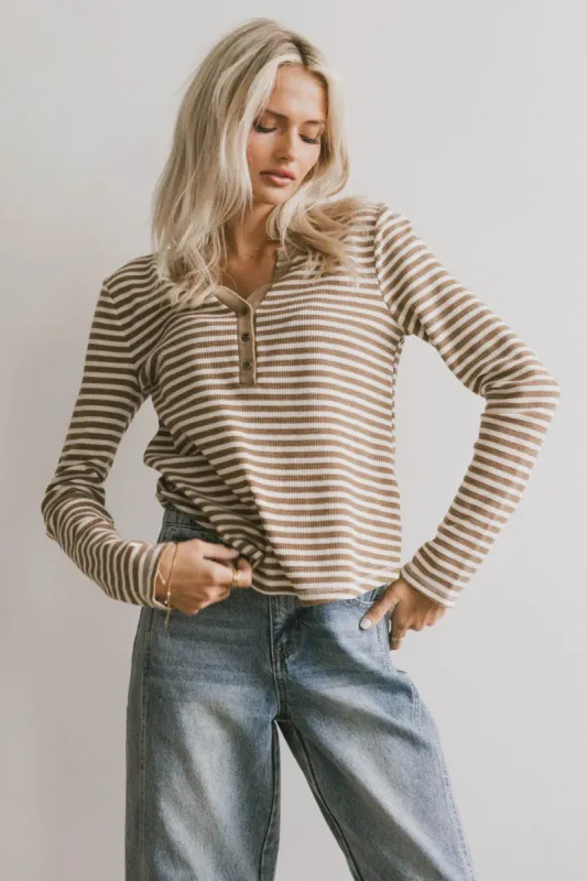 Casper Knit Top in Taupe - FINAL SALE sold by bohme