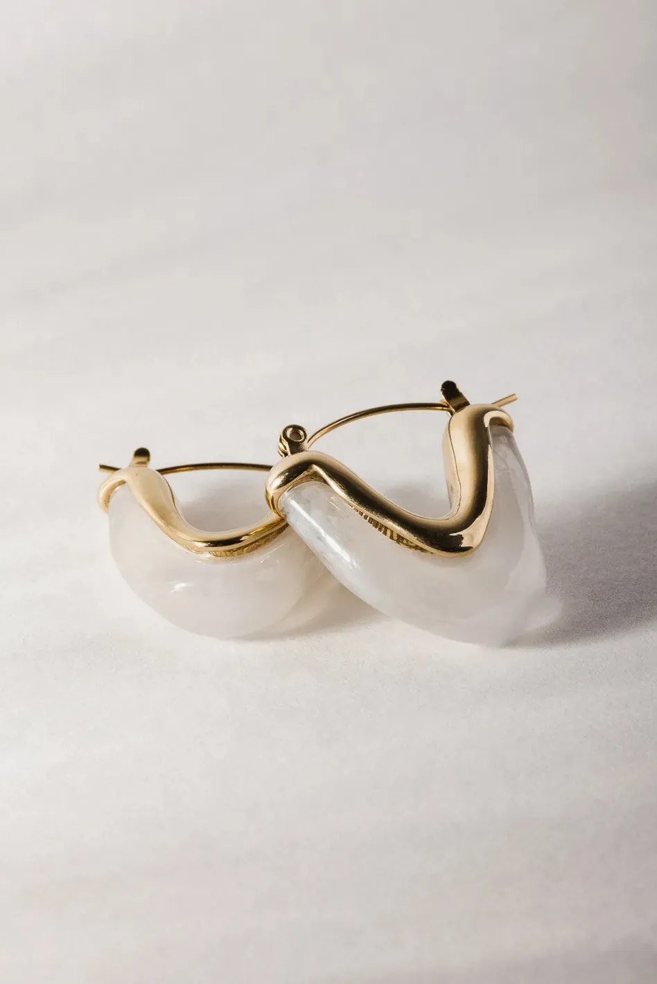 Ariella Earrings in White - Tarnish Free sold by bohme product image thumbnail 2