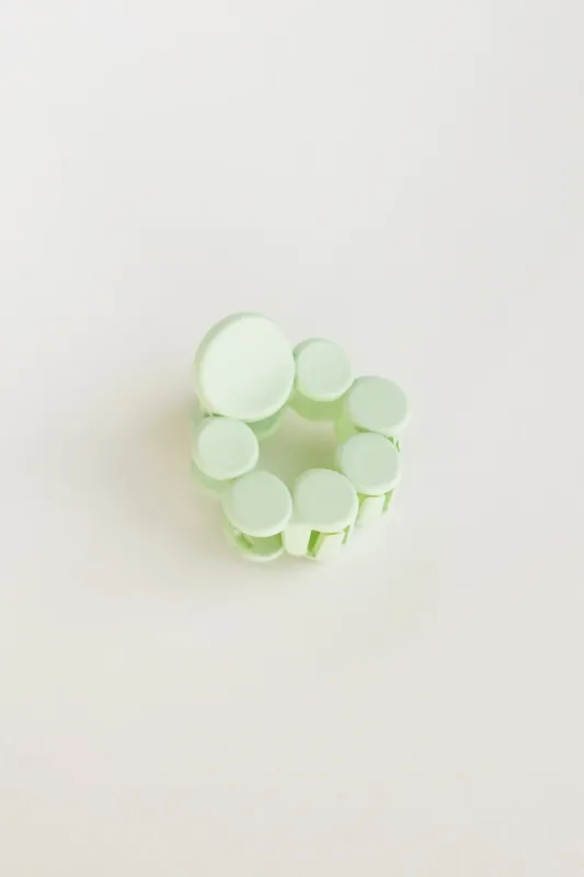 Matte Circle Claw Clip in Green sold by bohme