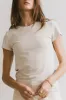 Opal Ribbed Tee in Ecru - FINAL SALE sold by bohme