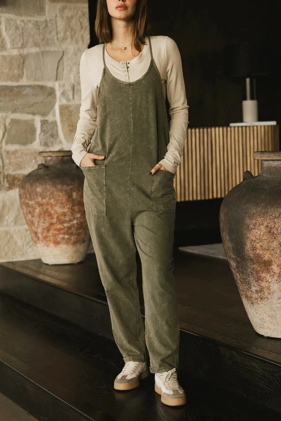 Bram Overalls in Olive - FINAL SALE sold by bohme product image thumbnail 4