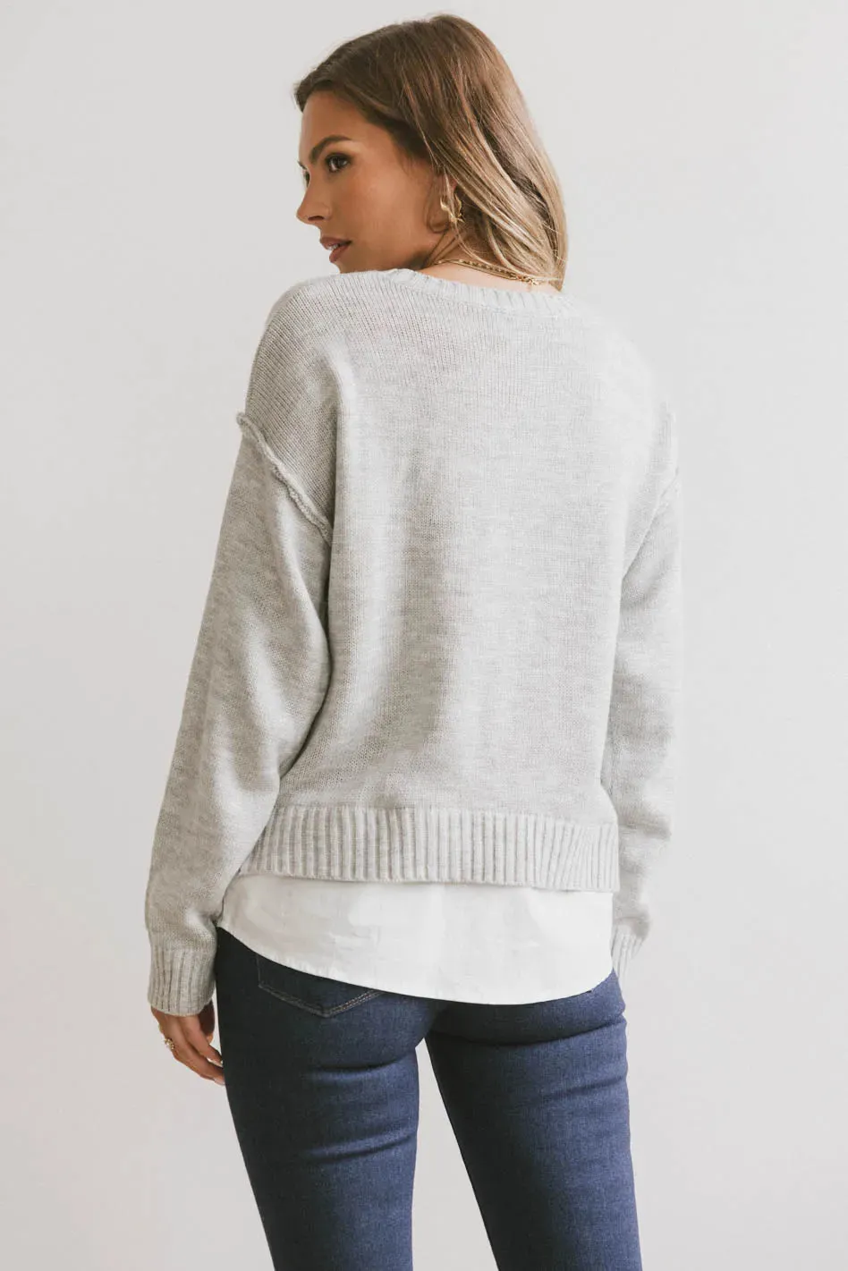 Marcel Knit Sweater in Grey - FINAL SALE sold by bohme