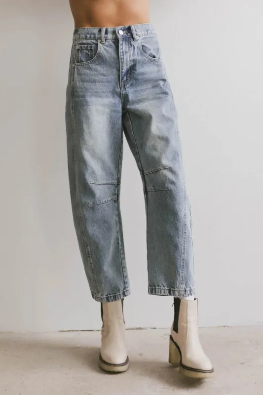 Lisette Barrel Jean in Medium Wash sold by bohme