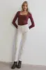 Tatiana Scoop Neck Top in Burgundy - FINAL SALE sold by bohme