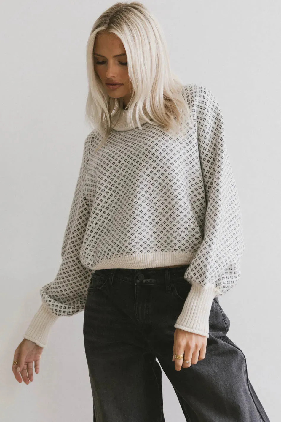 Nathalia Knit Sweater in Ivory - FINAL SALE sold by bohme product image thumbnail 3