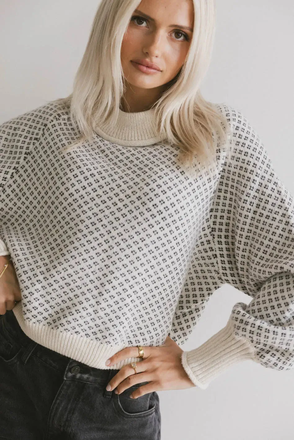 Nathalia Knit Sweater in Ivory - FINAL SALE sold by bohme