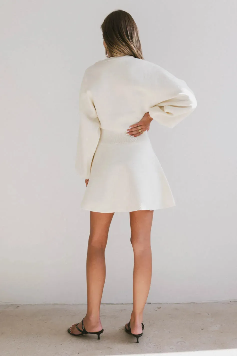 Dolores Knit Mini Dress in Cream - FINAL SALE sold by bohme product image thumbnail 2