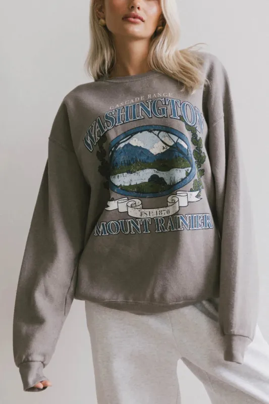 Mount Rainier Crewneck in Grey - FINAL SALE sold by bohme