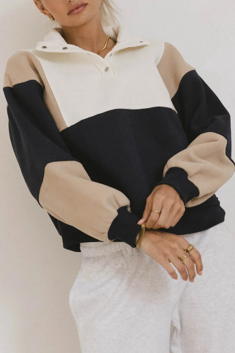 Marcus Quarter Snap Sweatshirt - FINAL SALE sold by bohme product image thumbnail 2