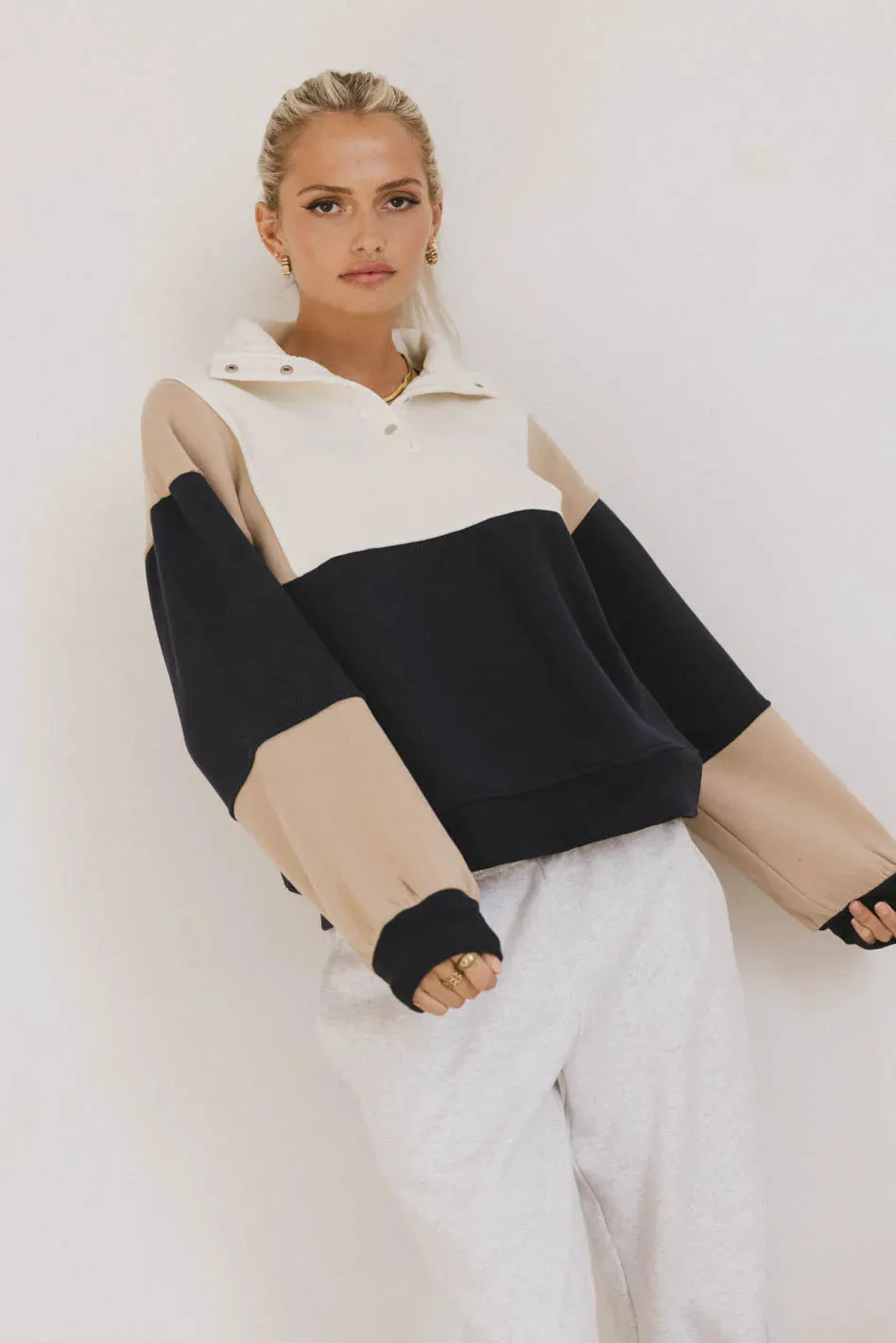 Marcus Quarter Snap Sweatshirt - FINAL SALE sold by bohme product image thumbnail 5