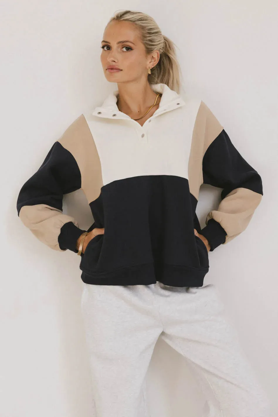 Marcus Quarter Snap Sweatshirt - FINAL SALE sold by bohme