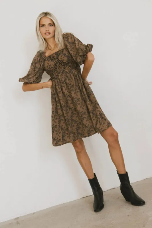 Bellamy Mini Dress in Brown - FINAL SALE sold by bohme