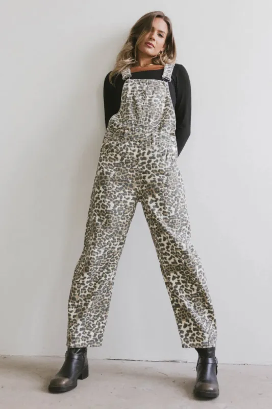 Tansy Denim Overalls in Leopard - FINAL SALE sold by bohme