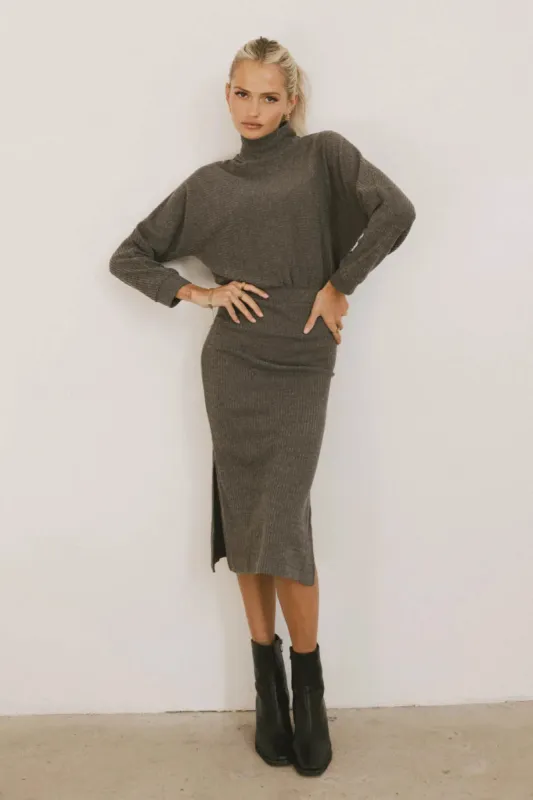 Ulrich Sweater Dress in Charcoal - FINAL SALE sold by bohme