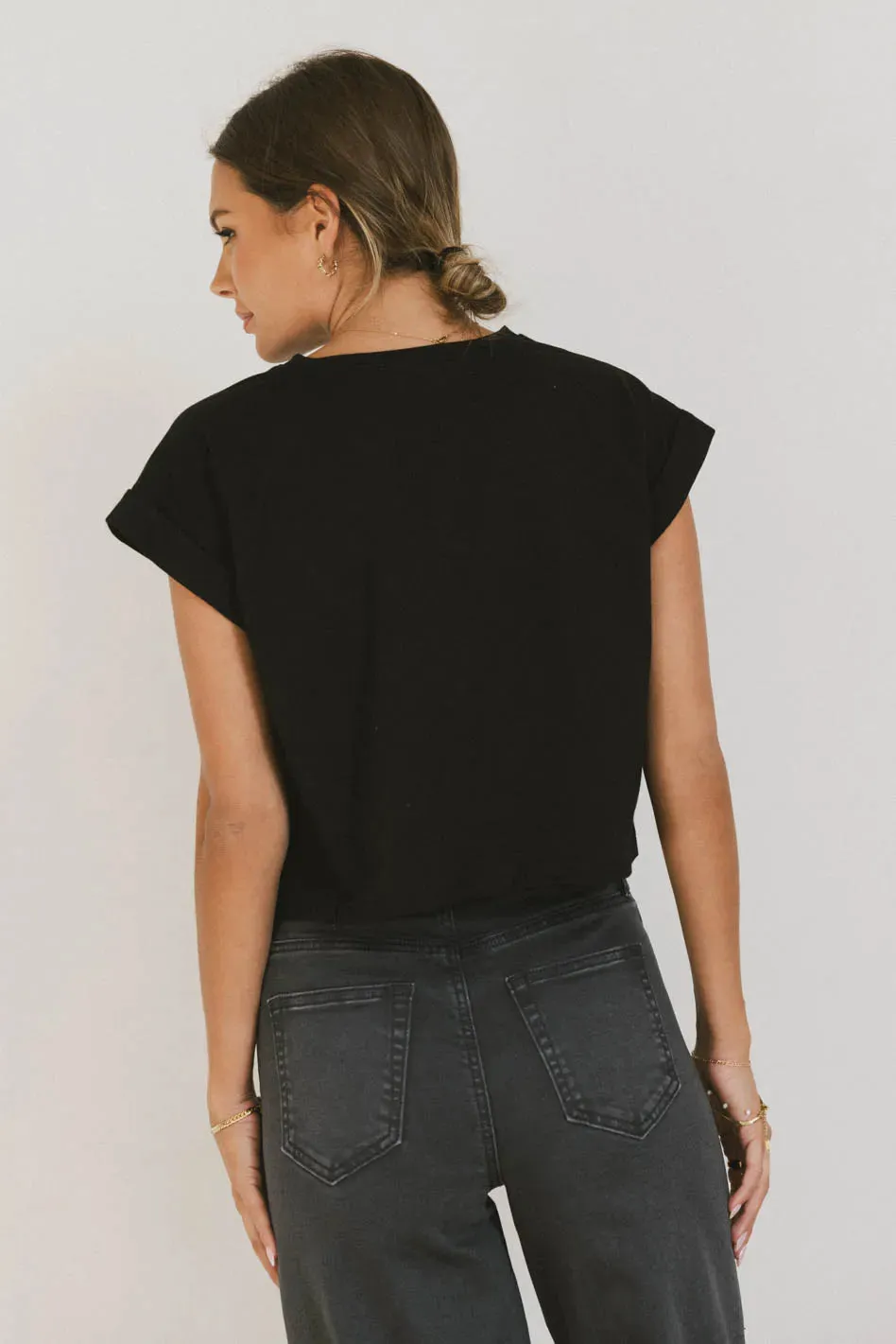 Rowena Boxy Top in Black - FINAL SALE sold by bohme product image thumbnail 3