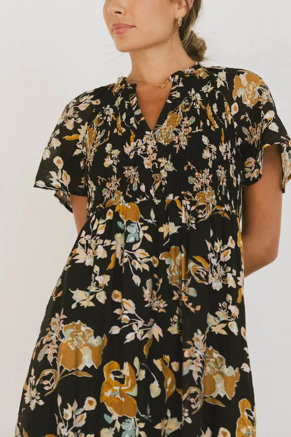 Kaitlyn Floral Midi Dress - FINAL SALE sold by bohme product image thumbnail 4