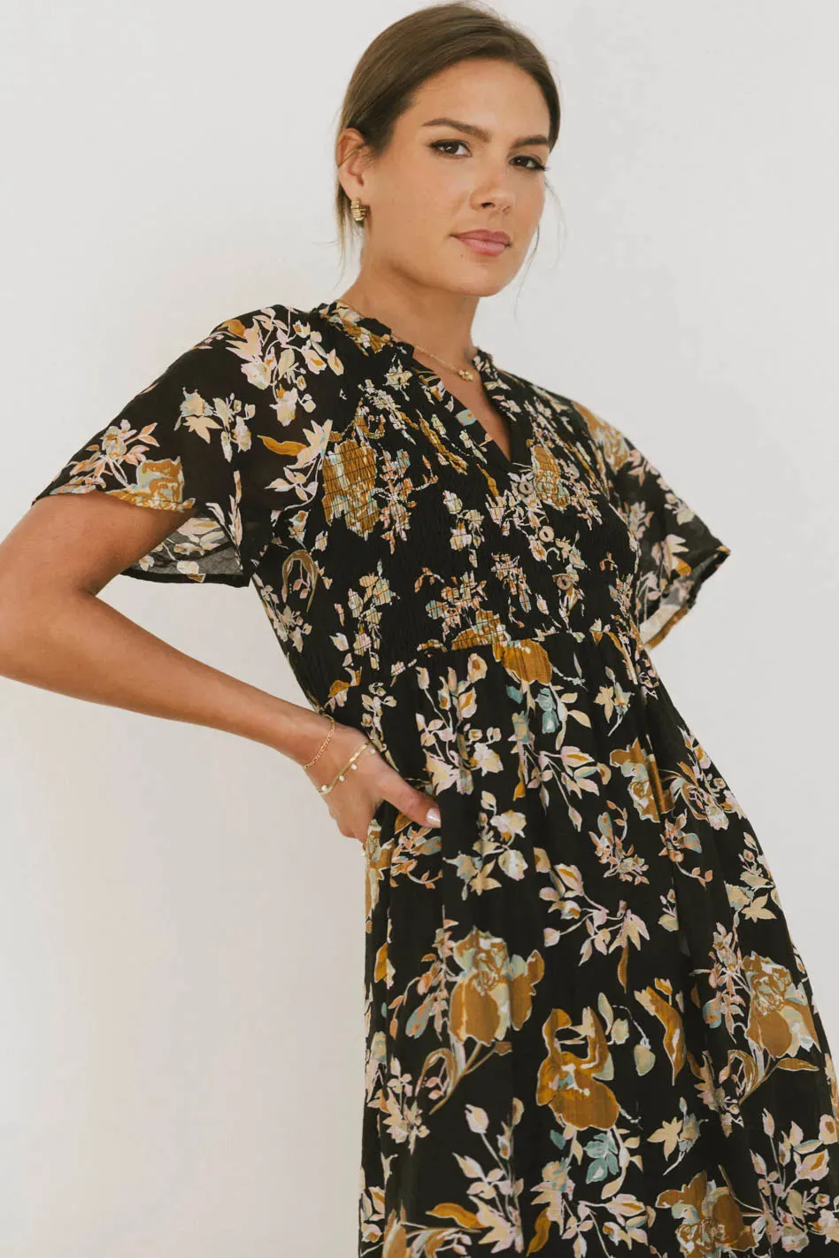 Kaitlyn Floral Midi Dress - FINAL SALE sold by bohme product image thumbnail 2