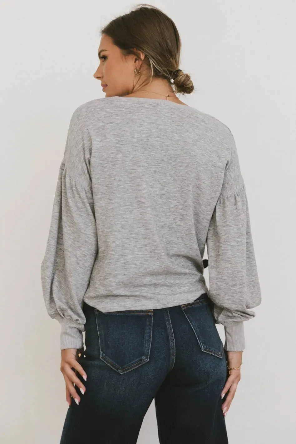 Kaori Top in Grey - FINAL SALE sold by bohme product image thumbnail 5