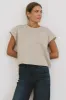 Rowena Boxy Top in Stone - FINAL SALE sold by bohme