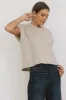Rowena Boxy Top in Stone - FINAL SALE sold by bohme