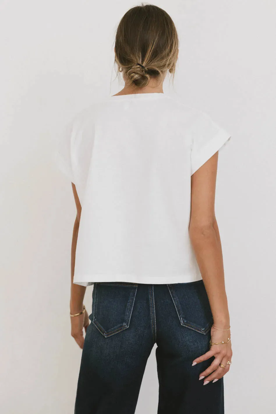 Rowena Boxy Top in White - FINAL SALE sold by bohme product image thumbnail 2
