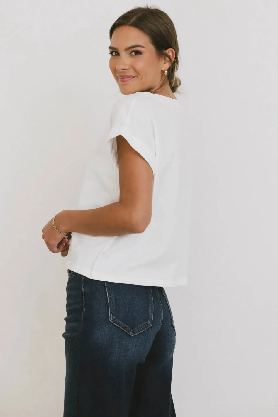 Rowena Boxy Top in White - FINAL SALE sold by bohme product image thumbnail 4