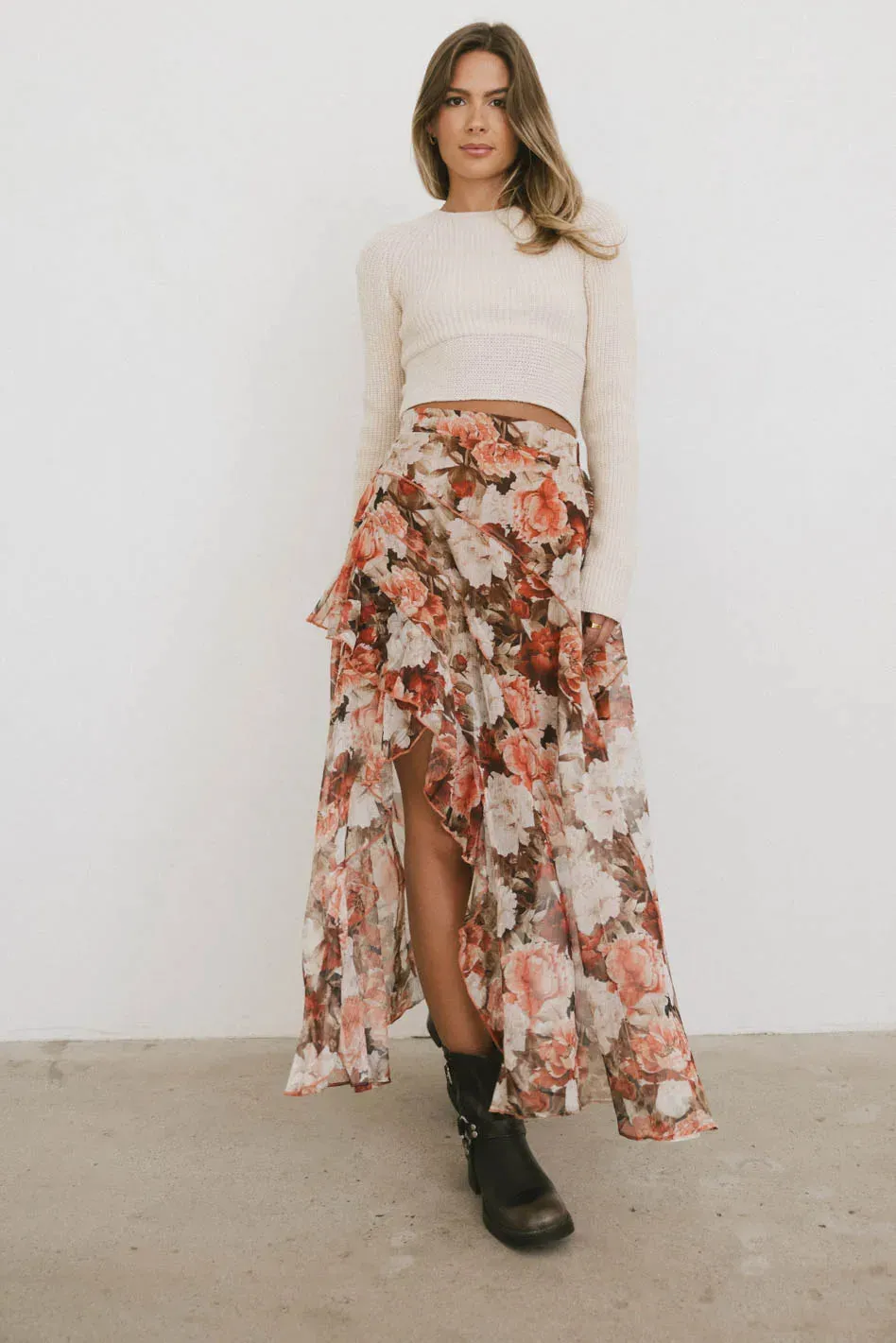 Xavier Printed Mesh Skirt - FINAL SALE sold by bohme