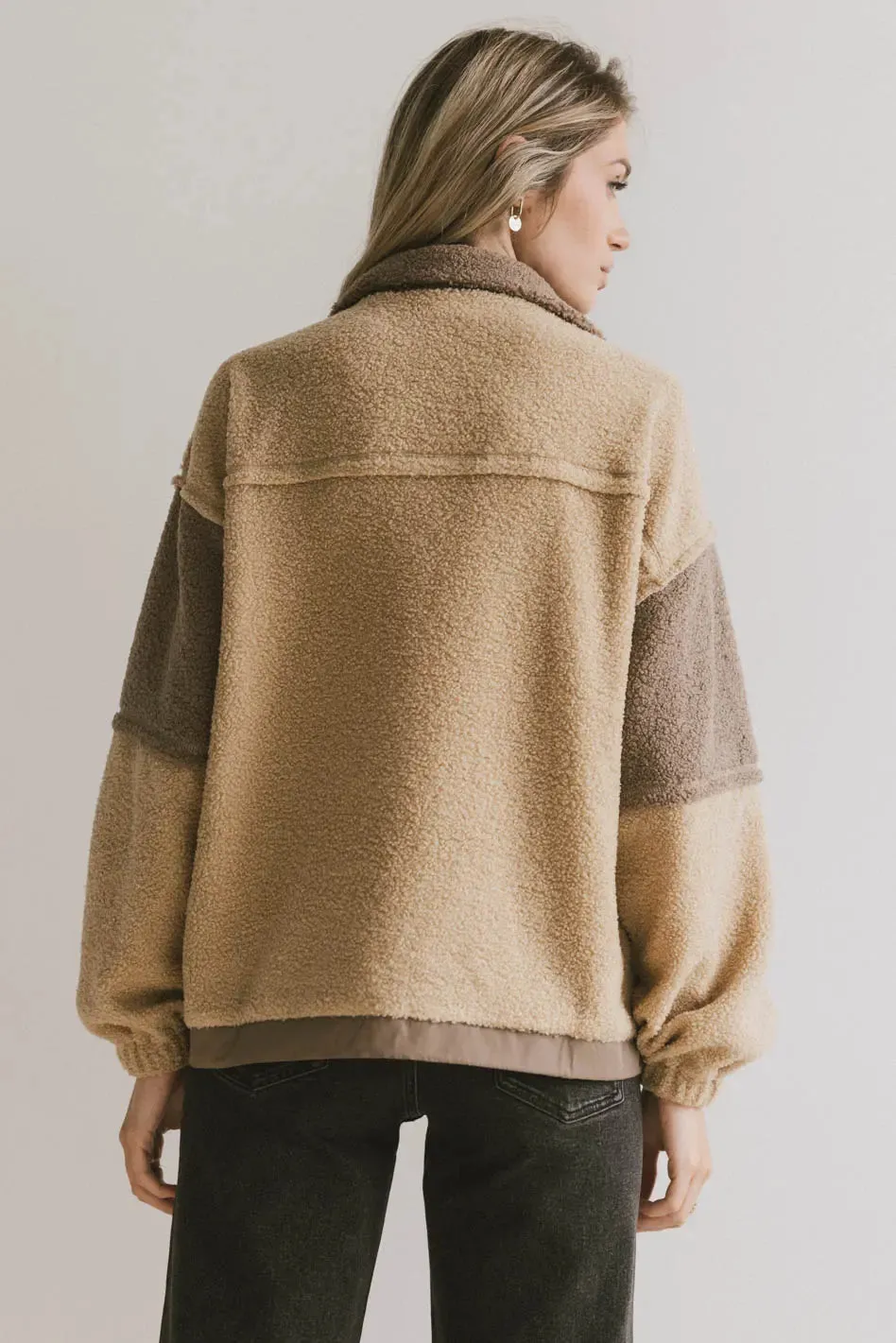 Indra Quarter Zip in Taupe - FINAL SALE sold by bohme product image thumbnail 5