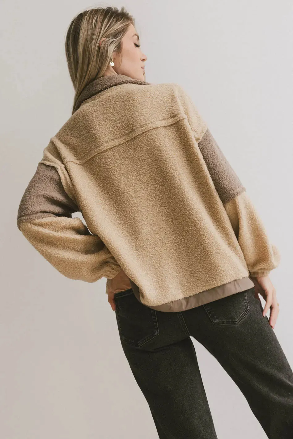 Indra Quarter Zip in Taupe - FINAL SALE sold by bohme product image thumbnail 2