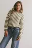 Baila Striped Sweater in Moss - FINAL SALE sold by bohme
