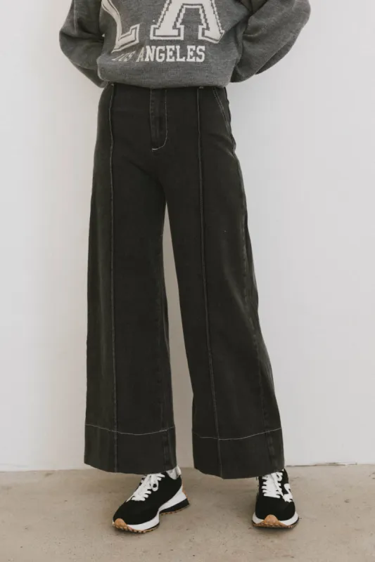 Emmaline Wide Leg Jeans in Black - FINAL SALE sold by bohme