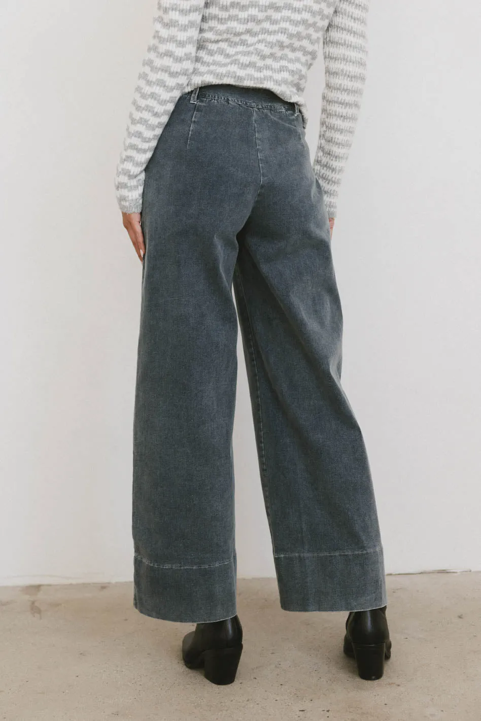 Emmaline Wide Leg Jeans in Dark Wash - FINAL SALE sold by bohme product image thumbnail 5