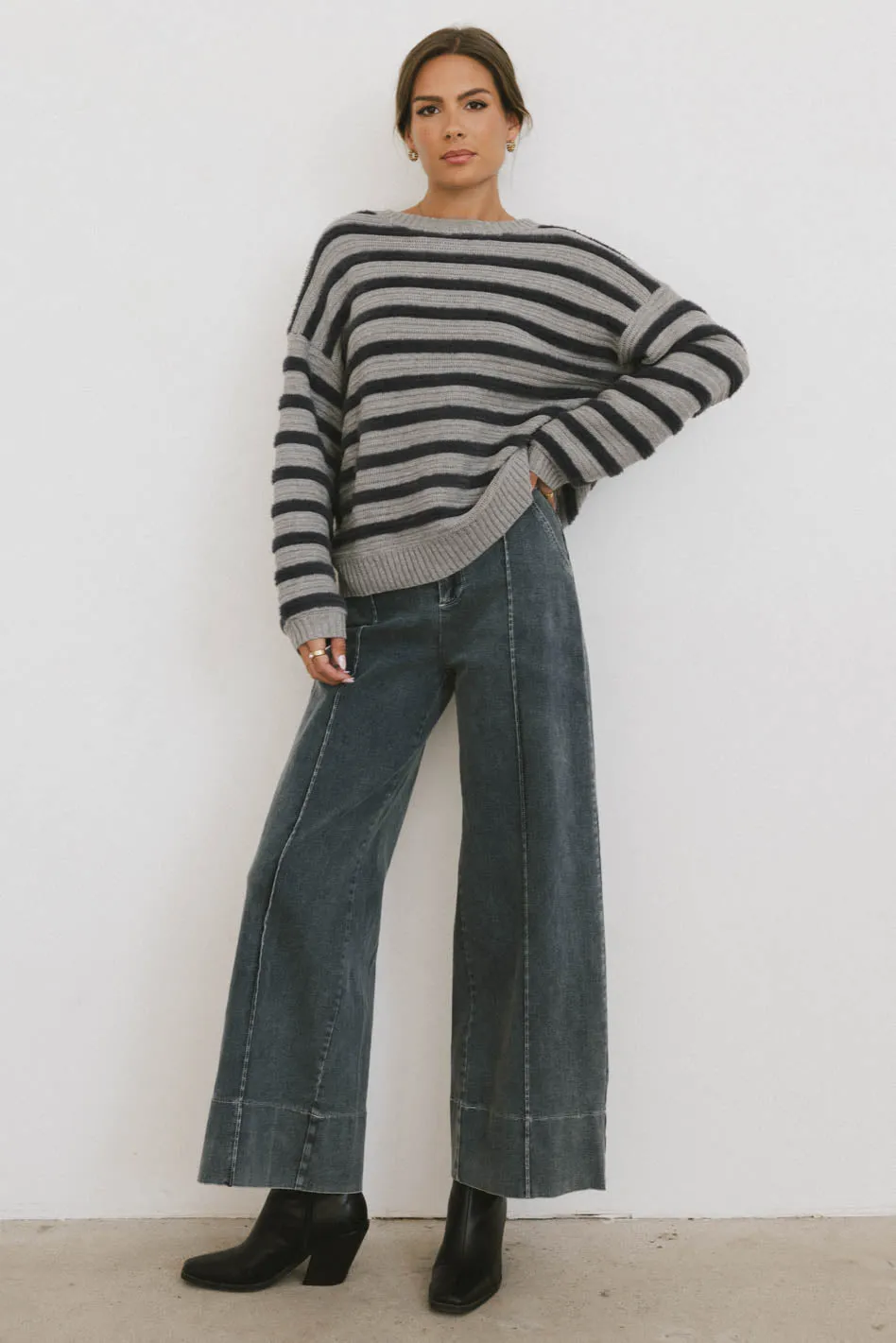 Emmaline Wide Leg Jeans in Dark Wash - FINAL SALE sold by bohme product image thumbnail 2