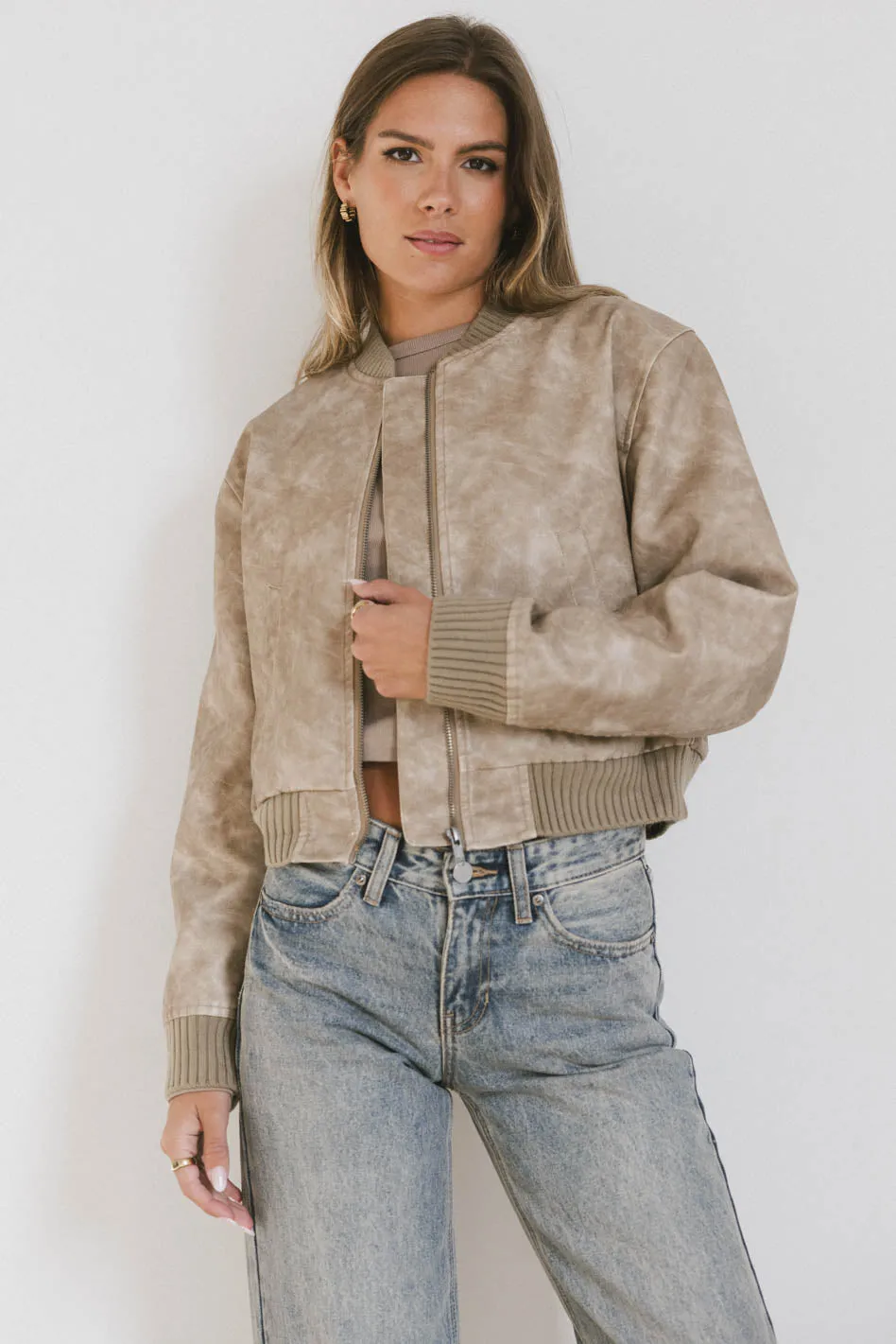 Clarissa Bomber Jacket in Tan - FINAL SALE sold by bohme product image thumbnail 4