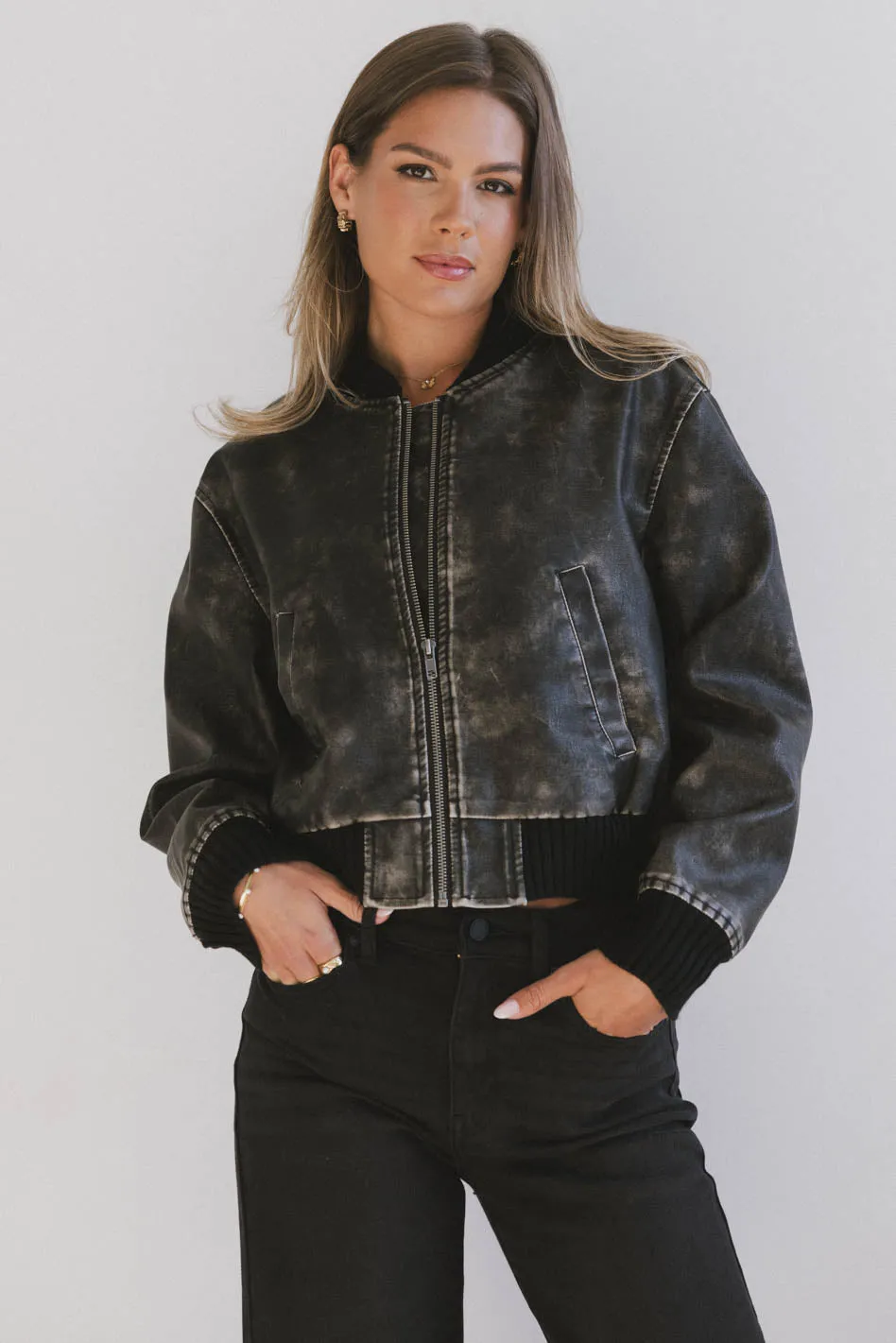 Clarissa Bomber Jacket in Black - FINAL SALE sold by bohme