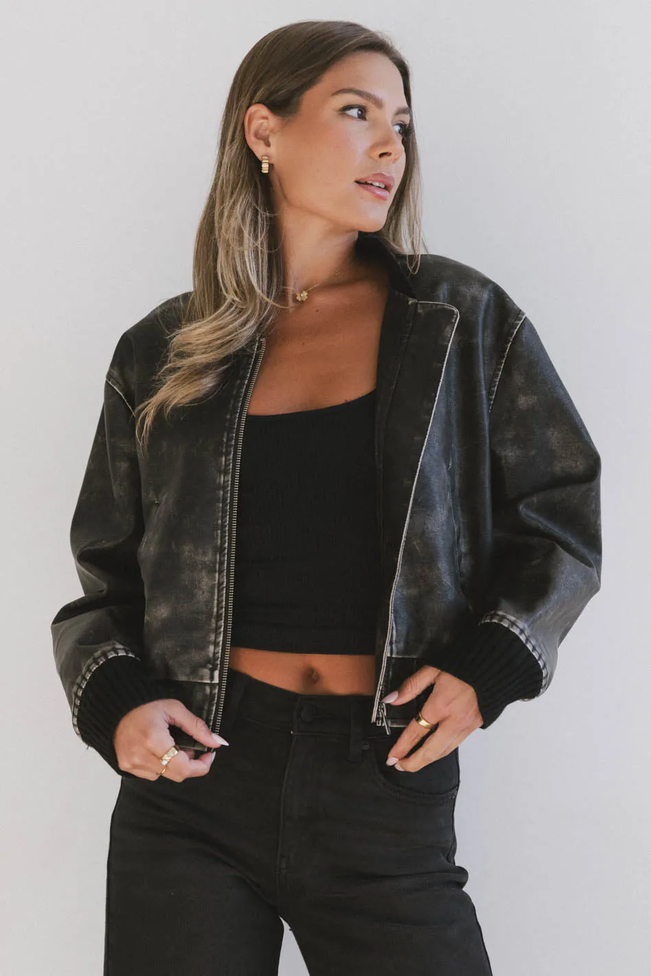 Clarissa Bomber Jacket in Black - FINAL SALE sold by bohme product image thumbnail 5