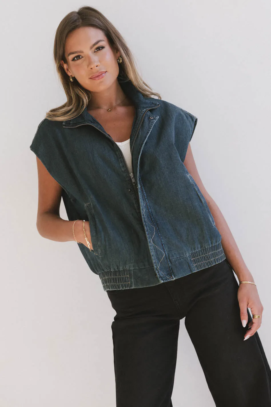 Larkin Denim Vest - FINAL SALE sold by bohme product image thumbnail 4