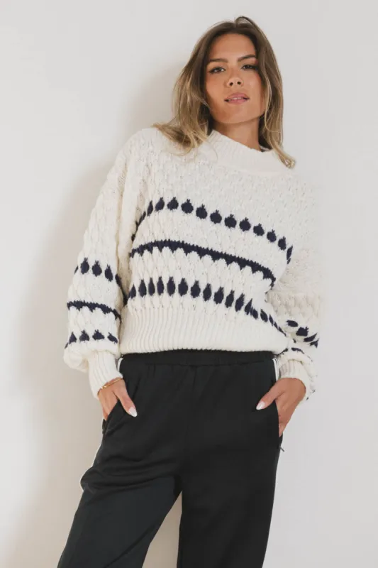 Inara Knit Sweater in Navy - FINAL SALE sold by bohme