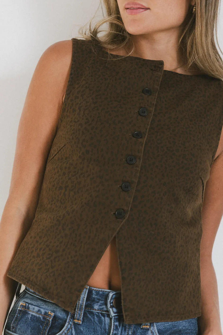 Louella Leopard Vest - FINAL SALE sold by bohme