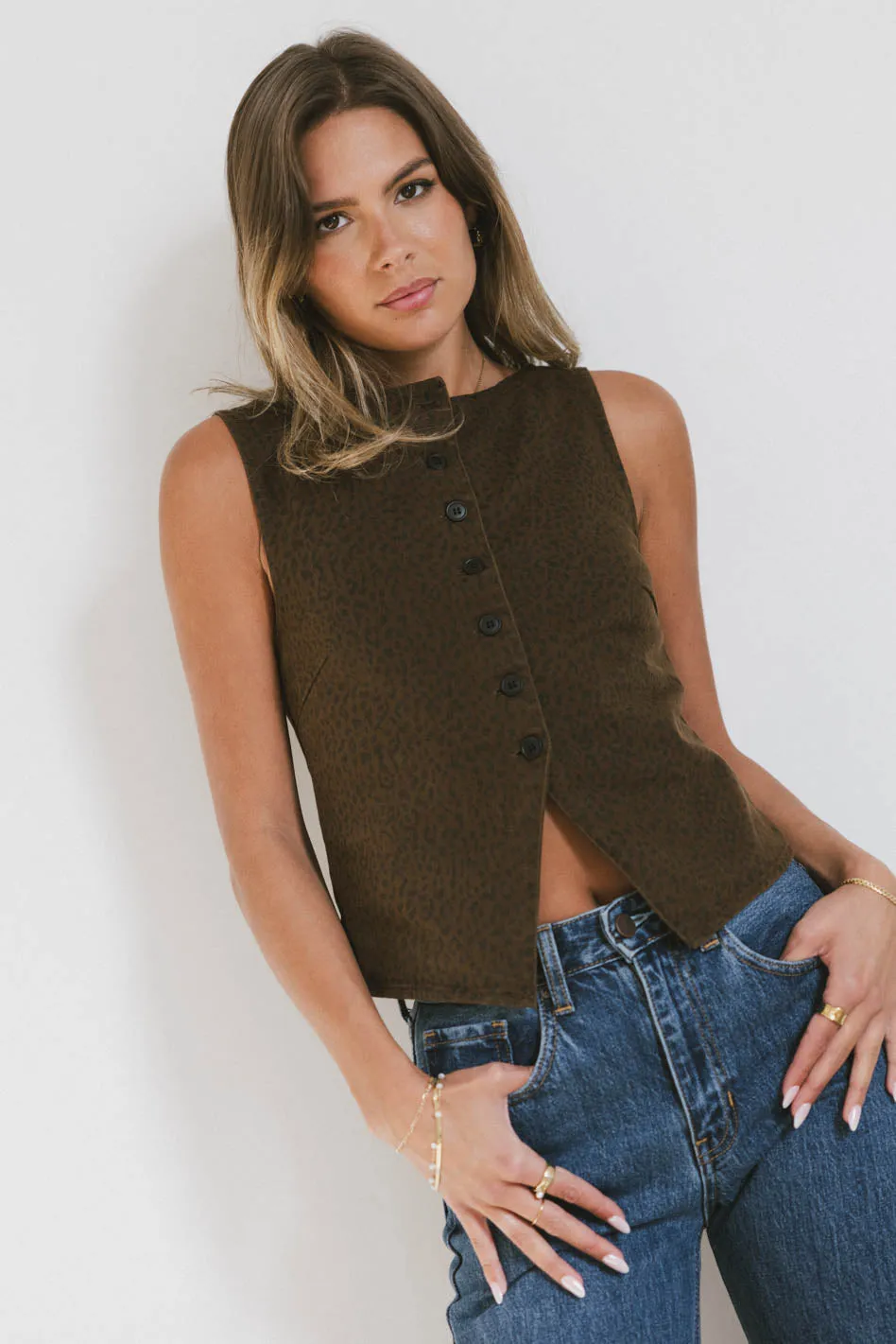 Louella Leopard Vest - FINAL SALE sold by bohme product image thumbnail 2